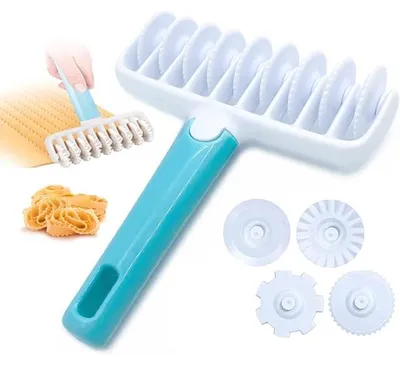 Produktbild von Teigausstecher – Nudelholz Set 37-teilig – Teigroller – Pizzaroller – Gitterausstecher – für Kekse, Kuchen, Pizza, Brot und Gebäck – Backzubehör
