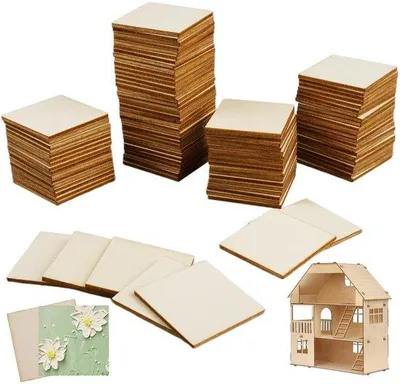 Immagine prodotto di Dischi di legno in faggio di alta qualità - 120 pezzi - 4x4 cm - colore chiaro - riproducibili - legno naturale - di alta qualità