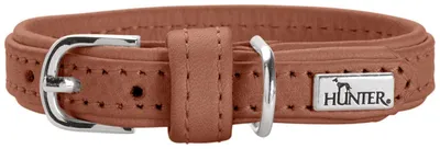 Produktbild von Hunter Hundehalsband SOHO MINI, Farbe: Cognac, Rindsleder, weich & geschmeidig,
