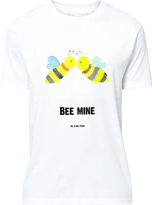 Produktbild von Mr. & Mrs. Panda Größe L T-Shirt Biene Liebe - Weiß - Geschenk, mit Spruch, Shirt, Tshirt