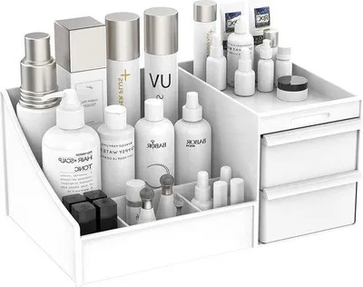 Image de Grand rangement pour produits de beauté avec tiroirs pour rouges à lèvres et produits de manucure
