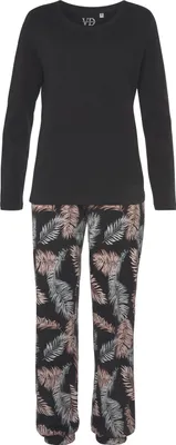 Produktbild von Vivance Dreams Pyjama 2 -teilig schwarz schwarz-gemustert Größe 40/42