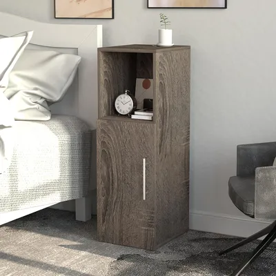 Produktbild von VCM Nachtschrank | Maße ca. H. 90 x B. 30 x T. 35 cm | Beistelltisch mit Drehtühr | Nachttisch - Narila