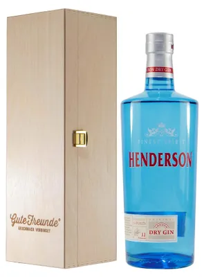 Produktbild von Henderson London Dry Gin mit Geschenk-Holzkiste