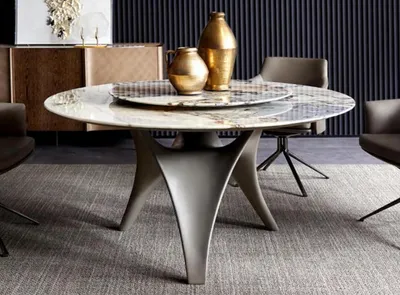 Produktbild von Luxus Esstisch Runde Esstische Esszimmer Rund Tisch Material Holz Tische
