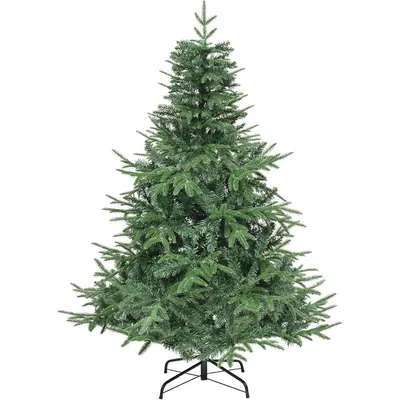 Produktbild von 152cm Künstlicher Weihnachtsbaum mit 450 Spitzen, Naturgetreu Tannenbaum mit Metallständer, Φ75cm