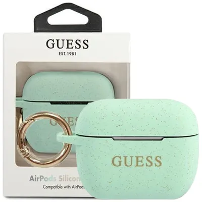 Produktbild von Guess GUACAPSILGLGN AirPods Pro Hülle grün/grün Silikonglitzer