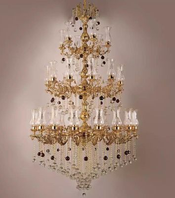 Luksusowa lampa sufitowa złoty żyrandol lampa sufitowa żyrandol kryształ 130x280cm