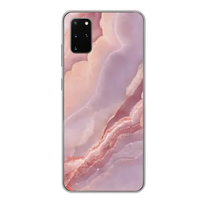 Produktbild von MuchoWow® Handyhülle Schutzhülle Hülle für Samsung Galaxy S20 Plus Naturstein - Rosa - Nahaufnahme Silikon Softcase Handy Hülle - Hartschale