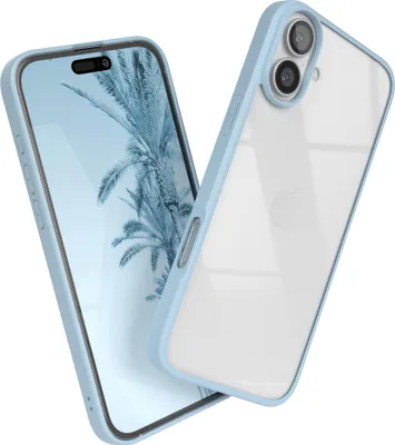 Produktbild von EAZY CASE Clear Hybrid Bumper Hülle für Apple iPhone 16 Plus, Handyhülle stoßfest mit Kameraschutz, Handycase dünn in Grün