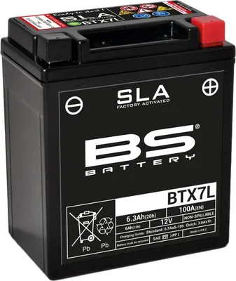 Produktbild von BS BATTERY SLA Wartungsfreie Batterie Werkseitig aktiviert - BTX7L