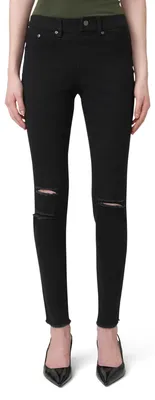 Produktbild von HUE Damen Ripped Knee Denim Leggings, schwarz, Groß