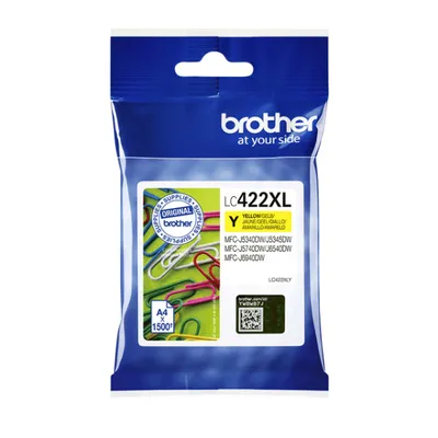 Obrázok produktu pre Brother LC-422XLY Tlačová kazeta 1 ks Originálna žltá