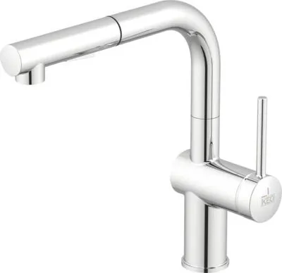 Produktbild von KEO Einhebel Küchenarmatur mit herausziehbaren Auslauf BIYO CoolStart und Schnellmontage von Unten Quickfix" chrom glän"