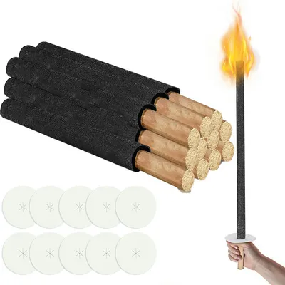 Image de Jopassy 150x torches torches de jardin mariage cireTorches de jardin haute qualité temps de combustion 45 min