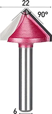 Obrázok produktu pre TCT 3D V-nôž 90° 6 x 22 mm vyrezávací nôž