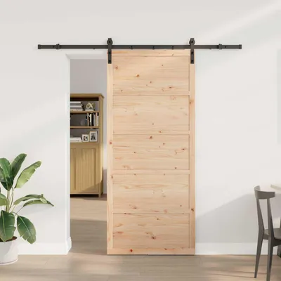 Produktbild von Schiebetür Natur 100 x 208 cm Massives Kiefernholz - Zimmertüren  DE676