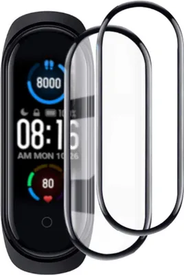 Produktbild von 2X 3D Schutzglas für Xiaomi Mi Band 5 / 6 Panzerfolie Display Full Curved 9H