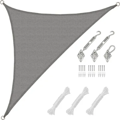 Image de 3x3x4,2 Voile d'ombrage Triangulaire Respirant - Voile Triangulaire avec fixation