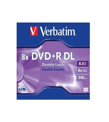 Produktbild von Verbatim 43540, DVD+R, 120 mm, Schmuckschatulle, 1 Stück(e), 8,5 GB