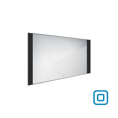 Obrázek produktu pro LED zrcadlo do koupelny s osvětlením Nimco černé 120 x 65 cm se senzorem ZPC 41006V-90