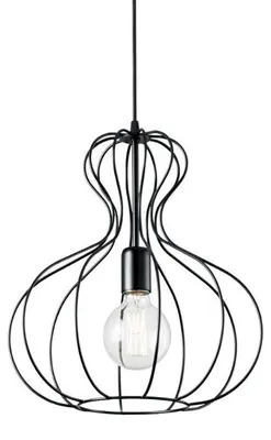 Produktbild von Aufhängung Industrial-Minimal Ampolla-1 Metall Schwarz 1 Licht E27