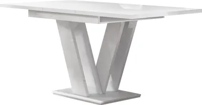 Produktbild von MIRJAN24 Esstisch Masiv, Design Tisch, Stilvoll Ausziehbar Esszimmertisch, Esszimmer (Farbe: Weiß Hochglanz)