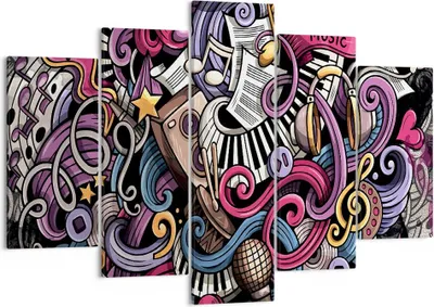 Produktbild von Bild auf Leinwand - Leinwandbild - Graffiti modern - 150x100cm - Wand Bild - Wanddeko - Wandbilder - Leinwanddruck - Bilder - Kunstdruck - Wanddekoration - Leinwand bilder - Wandkunst - EA150x100-4015