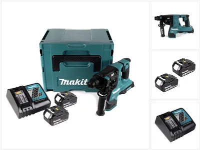Produktbild von Makita DHR 280 RMJ Akku Bohrhammer Brushless SDS-PLUS im Makpac + 2x 18 V- 4 Ah / 4000 mAh Akku und Ladegerät