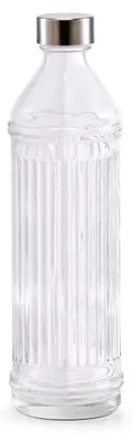 Produktbild von Zeller Present Glasflasche, Flasche, 0,97 l, Transparent, Glas, Rund, Edelstahl