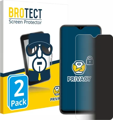Produktbild von 2x BROTECT Sichtschutzfolie für Xiaomi Redmi 9 Anti-Spy Privacy Sichtschutz Blickschutz Folie Blaulicht-Schutz