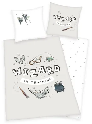Produktbild von Harry Potter Wende Bettwäsche Hogwarts Wizard 2tlg 135 x 200 cm 80 x 80 cm