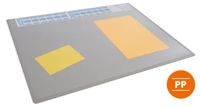 Image de DURABLE Sous-main calendrier 650x500 mm avec rabat transparent PP, Gris, 722310