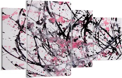 Produktbild von Bild auf Leinwand - Leinwandbild - Abstraktion modern - 120x70cm - Wand Bild - Wanddeko - Leinwanddruck - Bilder - Kunstdruck - Wanddekoration - Leinwand bilder - Wandkunst - DL120x70-3891