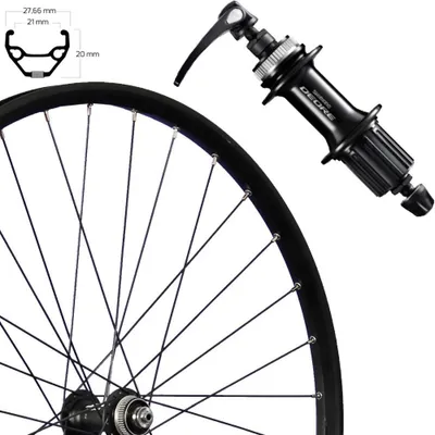 Produktbild von Hinterrad 28\" Disc Centerlock schwarz SE.