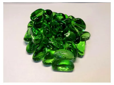 Produktbild von Dekorative Steine 5 kg Glasnuggets 10-20 mm Grün Gabionenfüllung Deko Garten