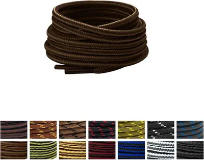 Zweifarbige Schnürsenkel für Wanderschuhe / Arbeitsschuhe - Braun - 180 cm