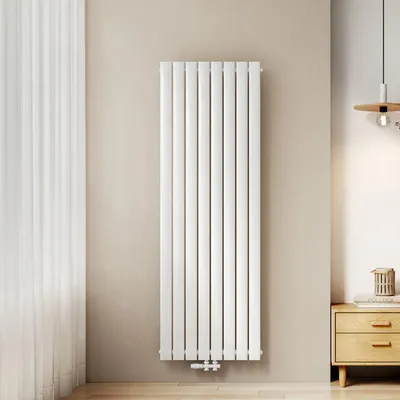 Immagine prodotto di Radiatore EMKE Radiatore a pannello dal design verticale 1800x620 mm, riscaldamento bianco piatto a strato singolo con attacco centrale, 1265W senza elemento riscaldante