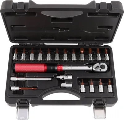 Obrázok produktu pre Momentový kľúč 1/4'' so sadou hlavíc 21ks, 2 - 15Nm