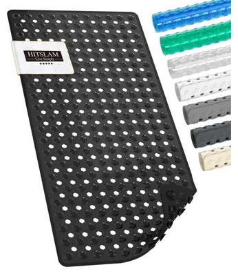 Produktbild von Badewannenmatte rutschfest 89 x 40 cm Schwarz BPA Frei Schimmelresistent Maschinenwaschbar PVC