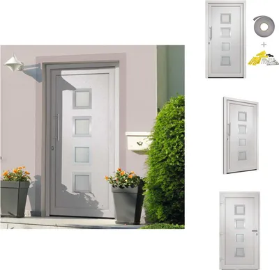 Produktbild von vidaXL Haustür Weiß 108x200 cm - Haustüren