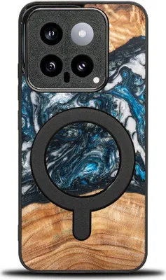 Produktbild von Holzhülle für Xiaomi 14, Bewood Unique Planets Erde für MagSafe