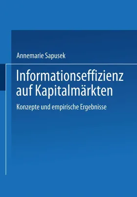 Produktbild von Informationseffizienz auf Kapitalmärkten