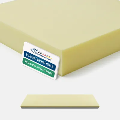 Obrázek produktu pro AM Qualitätsmatratzen | Visco Topper | 200x200 cm | Bez potahu | Matrace Topper | 200/200 | Visco Foam Topper | Pametová pena