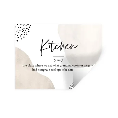 Produktbild von MuchoWow® Wandtattoo Wandsticker Wandaufkleber Definition Küche - Küche - Zitate - Wörterbuch 80x60 cm Selbstklebend und Repositionierbar - Faltenfrei