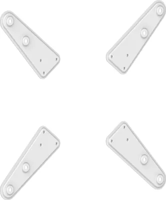Produktbild von PureMounts® - Universeller VESA Vergrößerer PM-ADAPT-DW von 200x200 auf 300x200 bis 400x400 (4-teilig) weiß