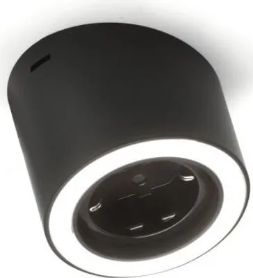 Produktbild von Unika 3 Farbwechsel LED, Leuchte, Einzelleuchte mit Schukosteckdose, schwarz matt