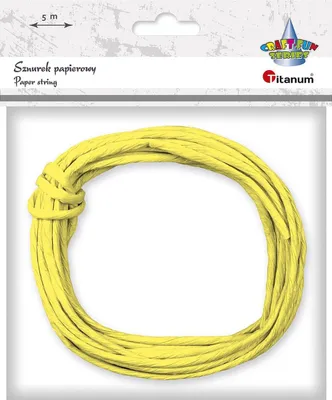 Zdjęcie produktu dla Sznurek papierowy 3.5mmx5m cytrynowy