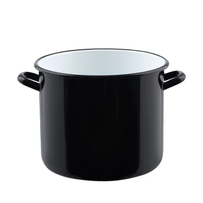 Obrázek produktu pro Riess Classic obří hrnec s okrajem Ø20cm, 4 litry smaltovaný černý bez poklice