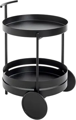 Produktbild von Servierwagen schwarz, Metall - Maße: H 62 cm x ? 42 cm, Style: Modern